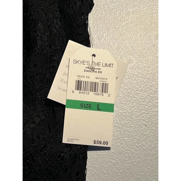 NEW Skye's The Limit Black Lace Cami Camisole Tank Top - Picture 4 of 5